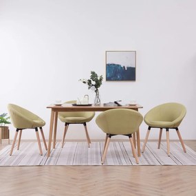 vidaXL Cadeiras de jantar 4 pcs tecido verde