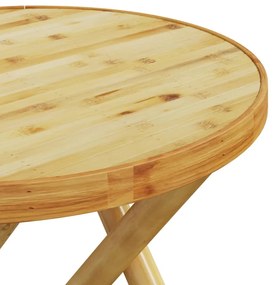 Mesa de jardim dobrável Ø45x45 cm bambu