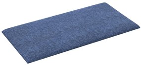 Painel de parede 12 pcs 30x15 cm tecido 0,54 m² azul