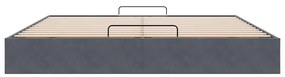 Estrutura de cama otomana sem colchão 200x200cm cinzento escuro