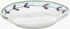 Pratos fundos em porcelana Fine Bone China Midnight Flowers, conjunto de 2