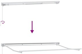 Toldo Manual Manual Branco 3.5 x 2 m