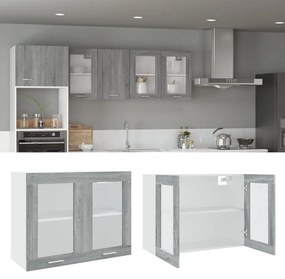 vidaXL Armário de parede “Lyon” 80x31x60 cm cinzento sonoma