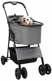 Carrinho de Pet Dobrável Cinzeto 81 x 47 x 99 cm Tecido Oxford