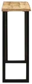 Mesa consola c/ borda viva 105x33x76cm madeira mangueira maciça