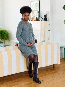 Vestido-camisola entrançado lã, de grávida cinza mesclado