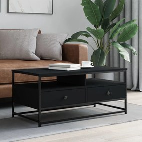 vidaXL Mesa de centro 100x51x45 cm derivados de madeira preto