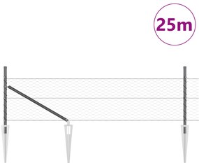 Cerca Hexagonal vidaXL Cinza 0.4x25 m Aço