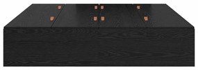 Cabeceira de Cama Storage Preto Carvalho 200 x 200 cm