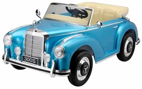 Carro elétrico para crianças 12V Mercedes-Benz 300S Classic com pneus em EVA e assento em pele artificial Azul