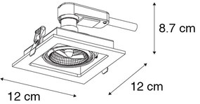 Foco encastrado branco orientatável - ARTEMIS 70 Moderno