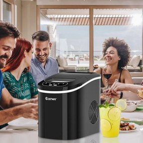 Máquina de Fazer 2,2L  Gelo Produtor de Gelo com Bandeja 12kg Negro