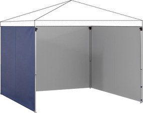 Outsunny 3 Paredes Laterais para Tendas de 3x3 m ou 3x2 m em Tecido Oxford com Fecho de Correr Azul | Aosom Portugal