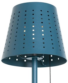 Candeeiro de pé exterior azul incluindo LED regulável em 3 etapas em energia solar - Ferre Design