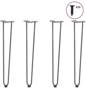 Pernas de grampo para mesas de console para mesa de console 4 peças Aç