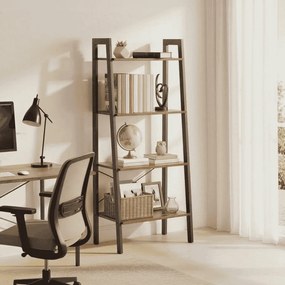 Estante com 4 prateleiras moderna 34,5 x 56 x 137,5 cm castanho vintage-preto