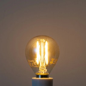 Set van 5 E14 dimbare LED lamp G45 goud 4W 330 lm 2100K