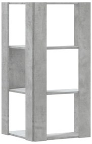 Estante canto 3 prateleiras derivados madeira cinzento cimento