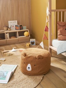 Pufe Urso em sherpa, para criança camelo