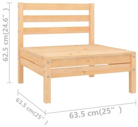 4 pcs conjunto lounge de jardim pinho maciço