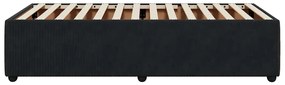 Estrutura de cama 90x200 cm veludo preto