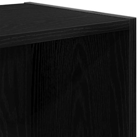 Gabinete de Livro/TV Carvalho Preto 36x30x143 cm
