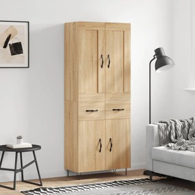 vidaXL Armário alto 69,5x34x180 cm derivados de madeira cor sonoma