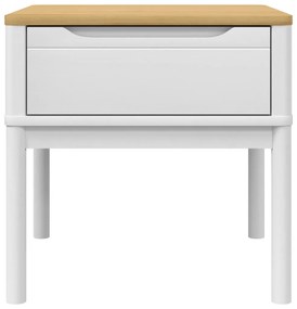 Mesa para candeeiro FLORO 55x55x54 cm pinho maciço branco