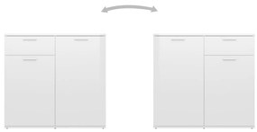 Aparador 80x36x75 cm derivados de madeira branco brilhante
