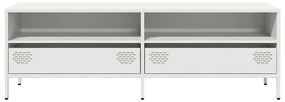 Móvel de TV 135x39x43,5 cm aço laminado a frio branco