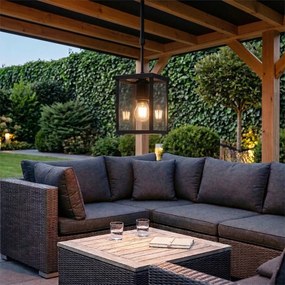 Candeeiro de teto exterior industrial preto IP44 - Charlois