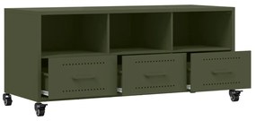 Móvel de TV 100,5x39x43,5 cm aço verde-azeitona