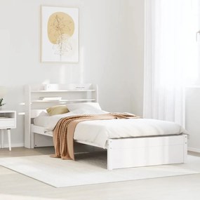 Estrutura cama c/ cabeceira 75x190 cm pinho maciço
