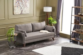 Sofá-Cama 3 Lugares Bella – Castanho – 208 x 85 x 81 cm