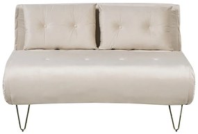 Conjunto de sofás-cama com 3 lugares em veludo creme VESTFOLD Beliani