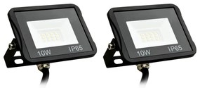 Projetores c/ iluminação LED 2 pcs 10 W branco frio