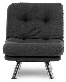 Sofá-Cama de 1 Lugar Misa – Cinzento Escuro – 110x70 cm