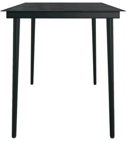 5 pcs Conjunto de jantar para jardim preto