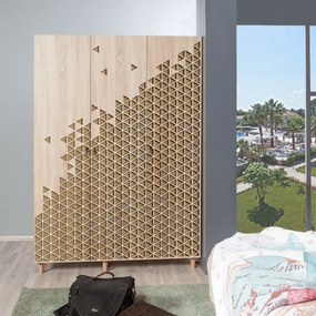Roupeiro Mode – Carvalho Sonoma – 135 cm x 192 cm x 52 cm