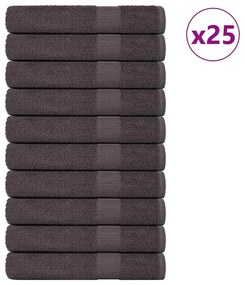 Toalhas 25 pcs 100x200 cm 360 gsm 100% algodão antracite