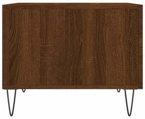 Mesa centro 2 pcs 50x50x40 cm madeira proc. carvalho castanho