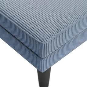 Chaise lounge com almofada tecido corduroy azul