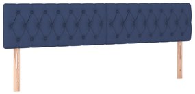 Cama boxspring com colchão 120x190 cm tecido azul