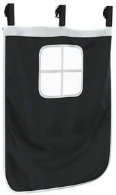 Cortinas para cama elevada poliéster branco e preto