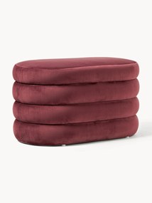 Banco pequeno estofado em veludo com arrumação Alto