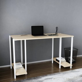 Secretária Academy – Branco Carvalho – 125,2 x 60 x 73,8 cm