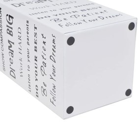Suporte guarda-chuvas/de armazenamento quadrado branco aço 48,5 cm