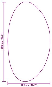 Tapete 'HUARTE'Pelagem Curta Suave e Lavável Cinza 100x200 cm
