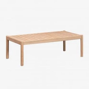 Mesa De Centro Para Jardim Retangular 120x60 Cm Em Madeira De Acácia Karvia Castanho Acácia - Sklum