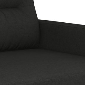 4 pcs conjunto de sofás com almofadões tecido preto
